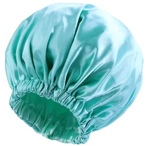 Extra Large Diameter 33 Cm Royal Satin Silk Sleeping Bonnet Cap Hair Satin Sleeping Bonnets For Women