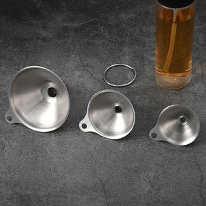 Funil De Aço Inoxidável De Alta Qualidade Conjuntos De Funis De Cozinha Para Enchimento De Garrafas Com Escova De Limpeza - Product Image 6
