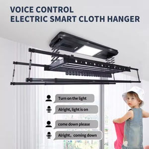 Tendedero de ropa eléctrico inteligente de alta gama, colgador de aluminio automatizado con Control remoto para baño, conveniente y elegante - Product Image 2