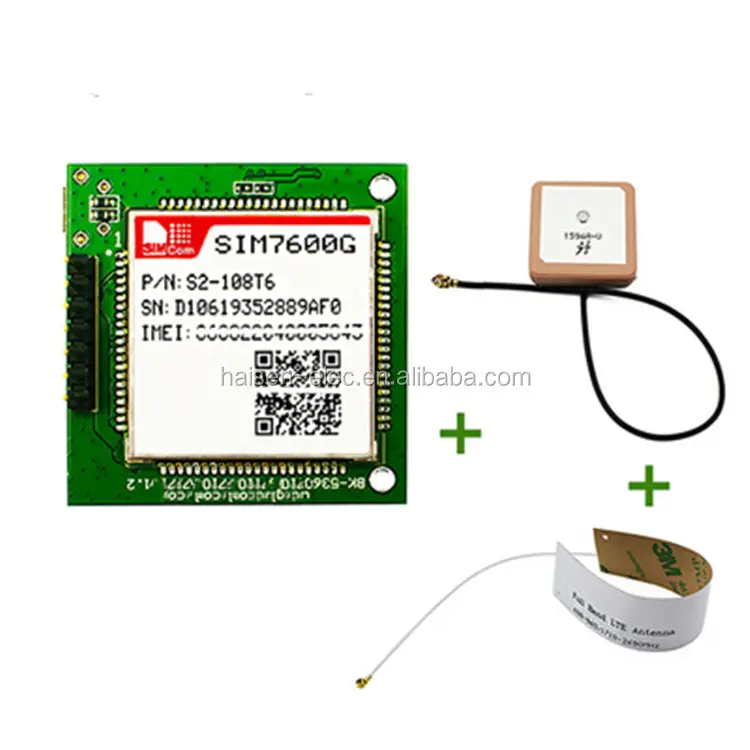 Papan mini 4G LTE CAT1, kit dan pengembangan nirkabel papan breakout core, modul SIM7600G dengan GPS dan antena 4G SIM7600