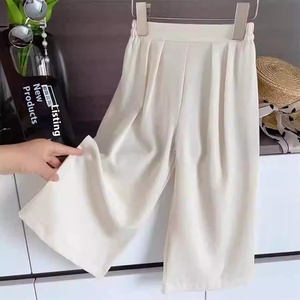 Vestito Casual elegante da ragazza estivo alla moda pantaloni lunghi con fiocco due pezzi vestiti in tinta unita vestiti alla moda da ragazza 7 anni - Product Image 5