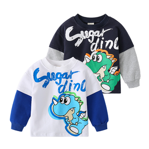 Children's Long-Sleeved Pullovers Small Medium-Sized Boys' Sweatshirts Printed Cartoon <strong>Dinosaur</strong> <strong>Top</strong> for Spring Autumn Shirts - Product Image 6