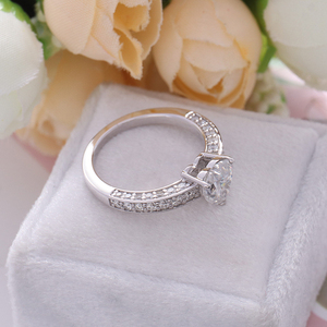 Hoàn Hảo Món Quà Giáng Sinh 925 Sterling Silver Moissanite Vòng Trung Tâm Đá 2 Carat Hình Trái Tim D Màu Sắc VVS Moissanite Kim Cương Nhẫn - Product Image 3