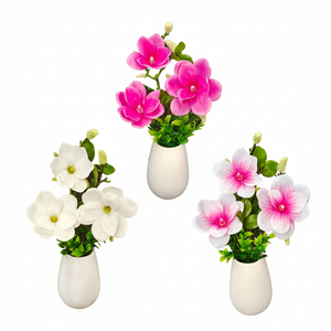 16.5 \ "Fleur de Magnolia 12pcs/CS EVA Tissu Fleur Artificielle pour la Saint-Valentin Thanksgiving Graduation Fête des Mères Pâques - Product Image 2