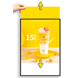 Bảng Kính Cường Lực Siêu Mỏng Khung Áp Phích Ảnh <span class=keywords><strong>Led</strong></span> Quảng Cáo Hộp Đèn Bảng Menu Nhà Hàng A4 A3 A2 A1 50*70 Cm Hộp Đèn - Product Image 2