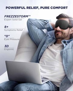 Antifaz de Gel Sólido 3D Refrigerante MOQ Bajo Terapia de Frío y Calor Compresa de Hielo para Dormir y Aliviar el Estrés Ocular para Adultos - Product Image 3