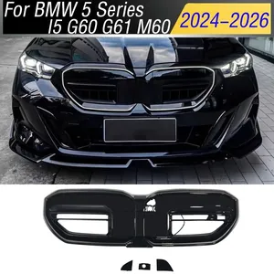 StarNav Racing for 5 Series 2024-2026 I5 G60 G61 M60 530i 540i Bumper Upper Hood Mesh Grille Guard <b>Cover</b> Trim with <b>LED</b> <b>Light</b> - Product Image 4