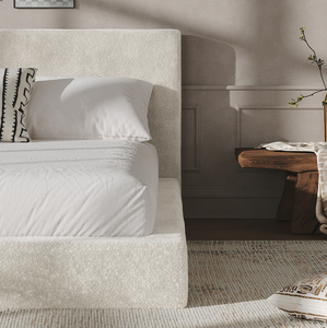 Coussin de lit convertible moderne sans cadre, 8,7'' en sherpa rembourré, facile à assembler (cadre de lit non inclus) - Product Image 5