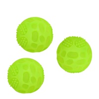 Balle élastique fluorescente luminescente TPR Jouet pour chien pour le grincement des dents et le soulagement du stress