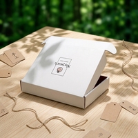 Boîte pliante télescopique en carton ondulé avec couvercle, emballage cadeau de luxe personnalisé pour ensemble thé et café