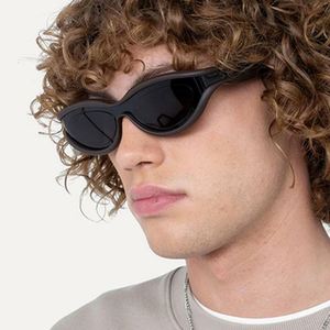 Gafas de Sol Ovaladas con Marco Pequeño para Hombre, Diseño de Marca de Lujo con Logotipo Personalizado, Gafas de Sol Estilo Ojo de Gato Punk con Protección UV400 para Mujer - Product Image 4