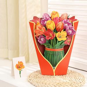 Freshcut Paper Pop Up Cards Forever Flower Bouquet 3D Flower Mothers Day Regalos Ideas Artículos PARA EL Día DE LA Madre - Product Image 3