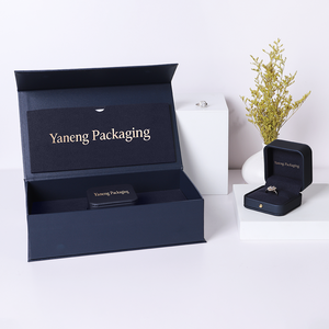 Boîtes à bijoux en gros pour bagues, boucles d'oreilles et pendentifs, avec logo personnalisé et doublure, certifiées ISO RoHS, pour mariage - Product Image 3