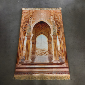 Tappetino da <span class=keywords><strong>Preghiera</strong></span> per Principianti con <span class=keywords><strong>Guida</strong></span> alla <span class=keywords><strong>Preghiera</strong></span>, Moschea di Mecca e Medina, Cuscino in Schiuma da 10mm, Perfetto per Musulmani Principianti - Product Image 5
