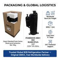 Compresor de Motor Hermético Duradero PH480X3CS-4MU1 de 3HP, Tipo Rotatorio, Marca OEM, 1 Año de Garantía para Refrigerante R22, Voltaje Nominal