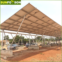 Structure de carport en aluminium anodisé SunRack pour panneaux solaires, système de montage de panneaux photovoltaïques pour installation photovoltaïque