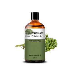 Litsea Cubeba olio 100ml Anti-invecchiamento trattamento della pelle e la perdita di peso foglie con citrale nero rimozione della testa