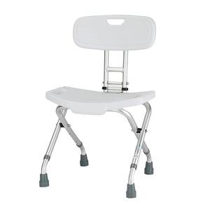 Chaise de douche en alliage d'aluminium réglable en hauteur avec dossier pour la sécurité dans la salle de bain - Product Image 4