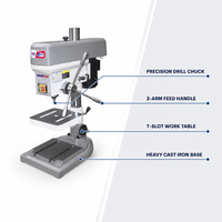 Perceuse de table WDDM Z406B – Perceuse à colonne robuste à faible coût pour perçage jusqu'à 6 mm