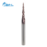 Fresa de extremo plano cónica de carburo sólido BFL, broca de fresado CNC de 20mm, cabezal de fresado de madera de carburo