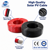 Câble photovoltaïque pour PV1-F H1Z2Z2-K PV-YJYJ, conducteur en cuivre étamé, gaine XLPO, construction industrielle, indice de protection IP67
