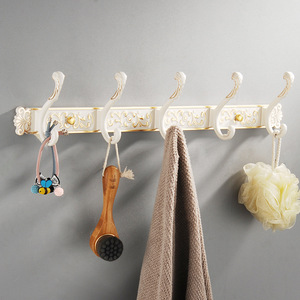 Alloy Wall <b>Hooks</b> Rectangle Shape Cast Iron Wall Mounted <b>Coat</b> Rack For Bathroom Kitchen Door Back Use - Product Image 3