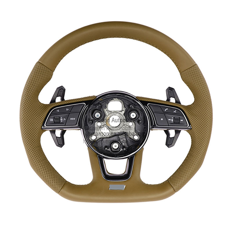 Perforated Smooth Leather+brown color