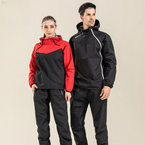 Combinaison de <span class=keywords><strong>sauna</strong></span> personnalisée avec logo 2025 pour une utilisation à domicile, vêtements de sport pour couples, fitness et course à pied, toutes saisons, taille élastique - Product Image 5