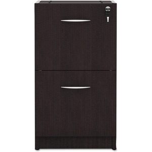 Archivador con pedestal completo de la serie Alera Valencia con 2 cajones para documentos tamaño legal/estándar, color espresso, 15.63 x 20.5 pulgadas, archivador metálico - Product Image 5