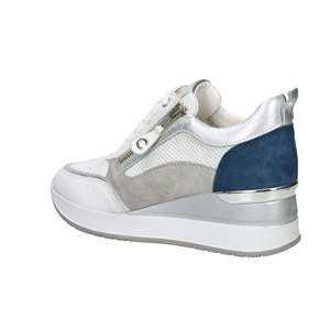 Sneakers Cinzia Soft Donna Bianco Blu Stile Basket - Product Image 2