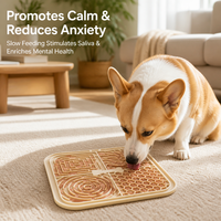 Tapis à lécher 2027 pour chiens et chats avec ventouses puissantes, tapis à lécher pour chats au beurre de cacahuète pour soulager l'anxiété, jouets attirant l'attention