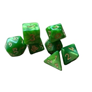 Dragon Dungeon TRPG Juego de mesa con logotipo personalizado Juego de plástico poliédrico de siete piezas Troquel y tamiz de varios lados para RPG Running Team - Product Image 1