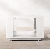 Ensemble de meubles de jardin en aluminium de luxe, meubles d'extérieur avec Table de foyer