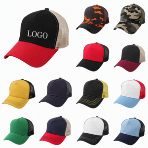 Casquette de baseball personnalisée avec logo, dos en maille, fermeture snapback, color block, pour promotion et tenue d'équipe - Product Image 1