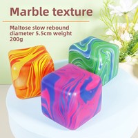 Jouet anti-stress en caoutchouc à texture marbrée, en forme de flocon de neige, cube de glace, maltose, rebond lent, soulagement du stress