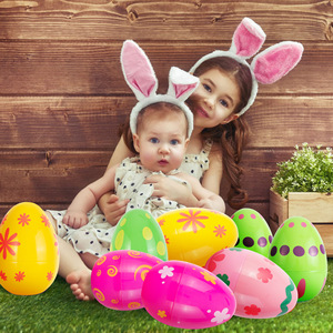 Oeufs galvanisés peints de Pâques 15cm 25cm gros oeufs plaqués or en plastique pour Pâques enfants jouent - Product Image 5