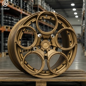 Cerchio in Lega Personalizzato da 18, 19, 20, 21 Pollici Bronzo con Razze a Cerchio per Huracan LP610 Supercar, Finitura Oro Opaco, Stile Premium ad Alte Prestazioni - Product Image 5