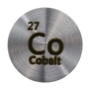 元素周期表收集的顶级金属钴盘24.26x1.75毫米99.9% 纯钴 (Co)