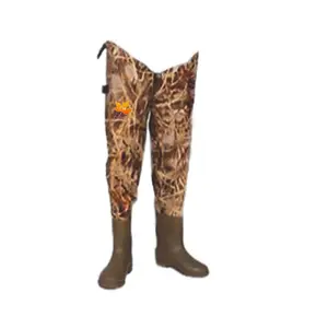 Camouflage Stockingfoot Hip Waders Breathable Fishing Wader Hip High Thigh Wader Image Pants with PVC Fishing Boots