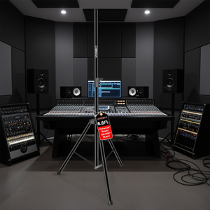 Upyo DJ <b>Studio</b> <b>Monitor</b> <b>Stand</b> 6.6 Ft Height Adjustable Air Assist Tripod Floor Speaker Pole Mount Steel - Product Image 2