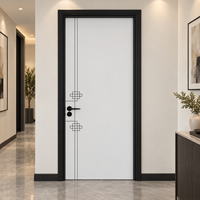 Porte intérieure classique blanche à deux panneaux, sur mesure, taille et finition personnalisables, OEM ODM