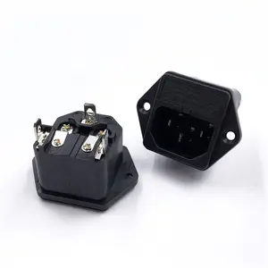 250V 15A AC Socket Switch Double Fuse Holder Power Connector Two In One Ac Power Socket