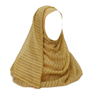 New Bright Crystal Lattice Hot Diamond Striped Cotton Linen Hijab Scarf <b>Ladies</b> Solid Color Women Hijab Muslim Polyester Jersey - Product Image 6