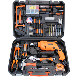 Xách tay đa chức năng plug-in điện khoan đặt tác động khoan với trường hợp khó khăn thuận tiện và bit chủ Screwdriver công cụ thiết lập - Product Image 2