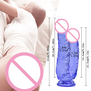 Dildo double extrémité en silicone, pénis réaliste à double tête, stimulateur du point G, jouets sexuels pour adultes pour hommes, femmes, lesbiennes, gays - Product Image 6