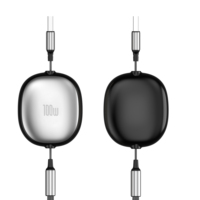 Logo cadeau de marque promotionnel 3 en 1 câble USB rétractable 6A câble de chargeur multifonctionnel à charge rapide pour téléphone portable