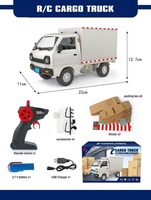 LK Toys - Camión de Juguete a Control Remoto 2.4G 1:16 con Luz, Modelo Fundido a Presión, Contenedor de Transporte Extraíble, Vehículo RC