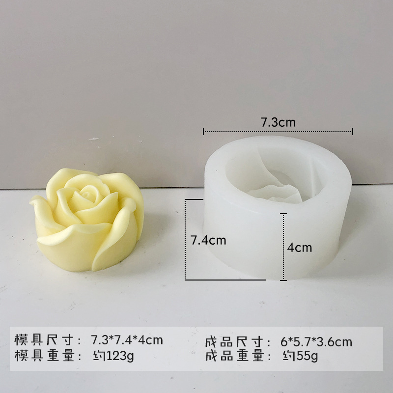 Lot De 6 Moules En Silicone En Forme De Rose 3D - Pour Bougies, Chocolat, Savon, Décoration Pâtisserie