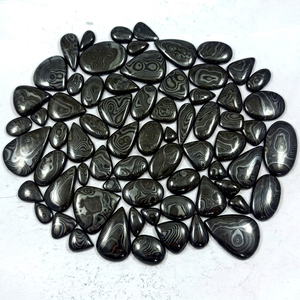 Natural Psilomelane Cabochon Gemstone Polished Black Mineral for Jewelry Making Collectibles and Crafting Wholesale Bulk - Product Image 1