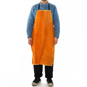 Delantal de Soldadura K2066 de Cuero Vacuno Amarillo, Equipo de Protección para Soldador - Product Image 2